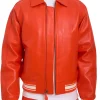 leather bomber jacket