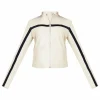 leather jacket with stripes
