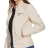 leather jacket women slim fit