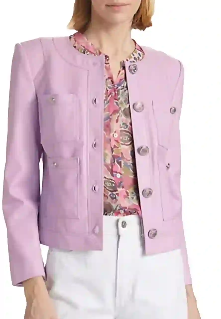 Women’s Ozuna Light Purple Leather Jacket light purple leather jackets