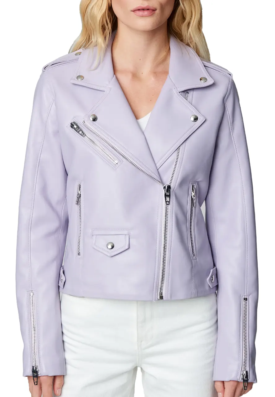 Women’s Highway Star Lilac Leather Jacket lilac leather jacket