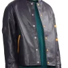 mens dark purple leather jacket