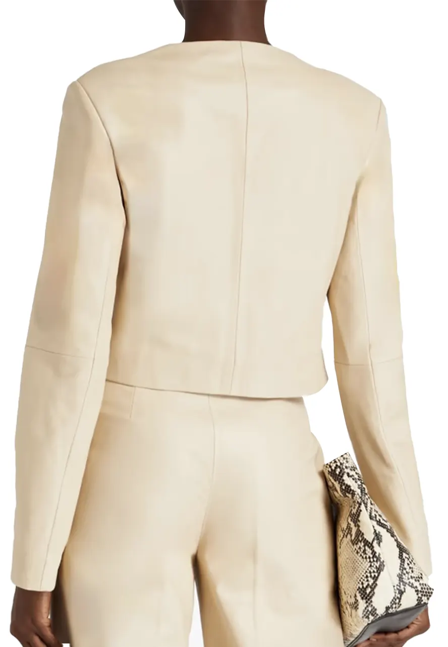 Women’s Off White Cropped Jacket off white crop jacket