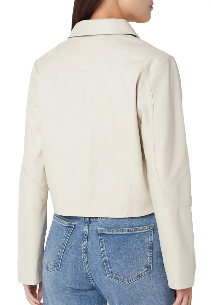 Women’s Off White Biker Leather Jacket off white leather jacket biker