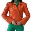 orange bike jacket
