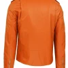 orange biker jacket