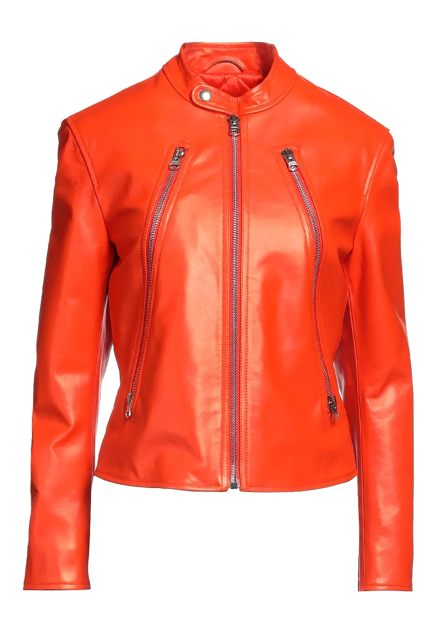 Women’s Maison Margiela Orange Biker Jacket orange biker jacket