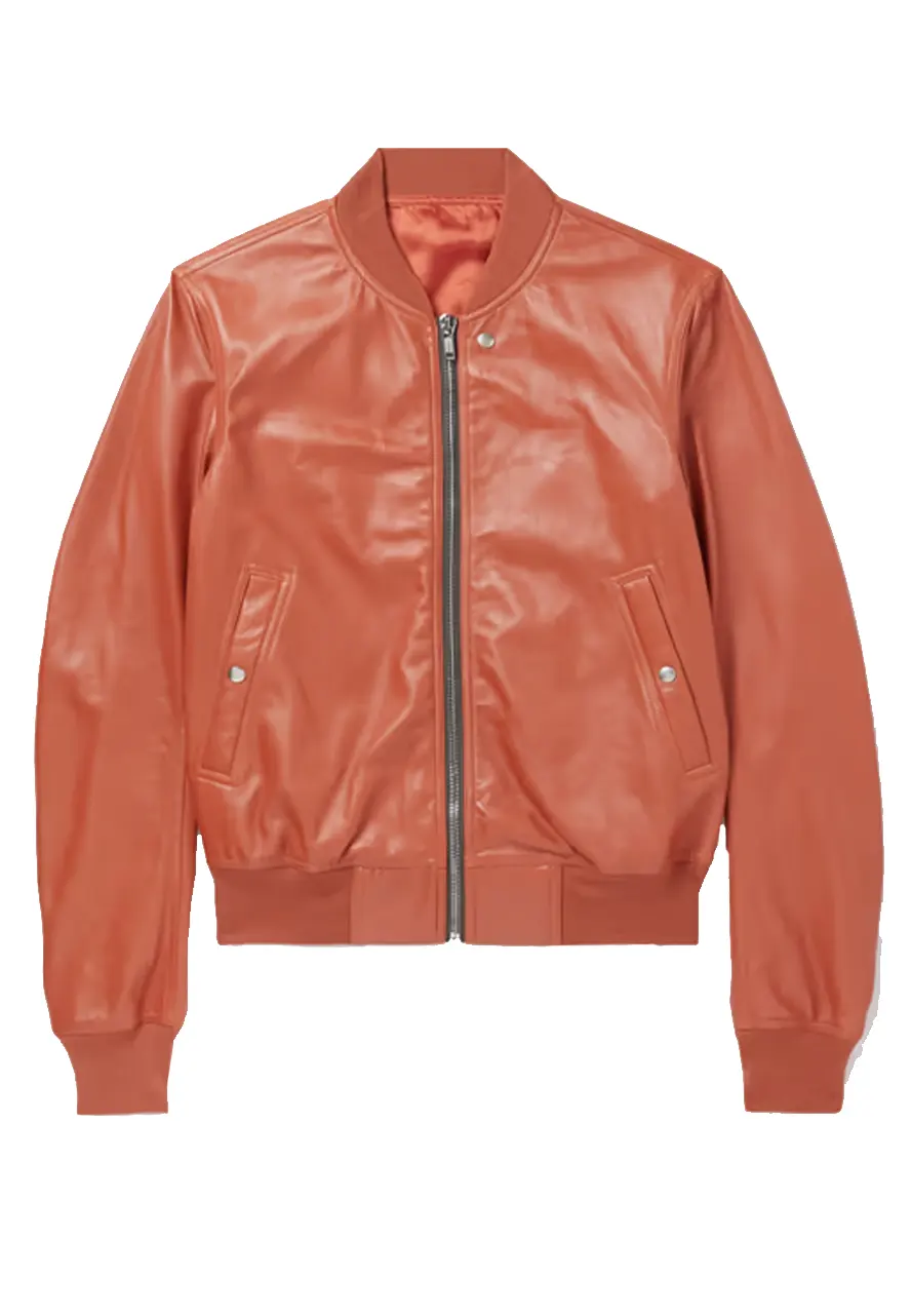 Men’s Rick Owens Orange Bomber Jacket orange bomber jacket