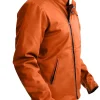 orange leather jacket mens