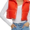 orange puffer vest