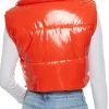 orange puffer vest womens