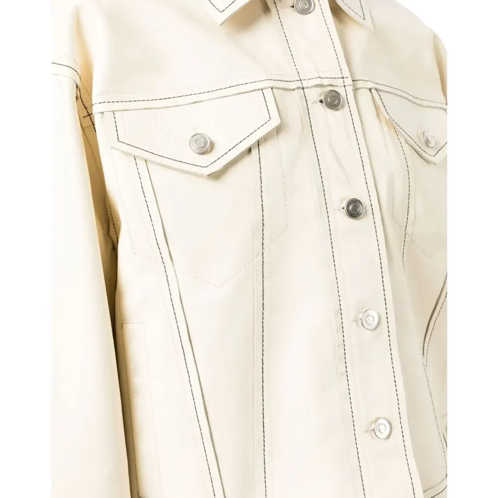 oversized cream jacket