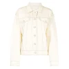 oversized cream leather jacket