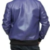 purple leather bomber jacket