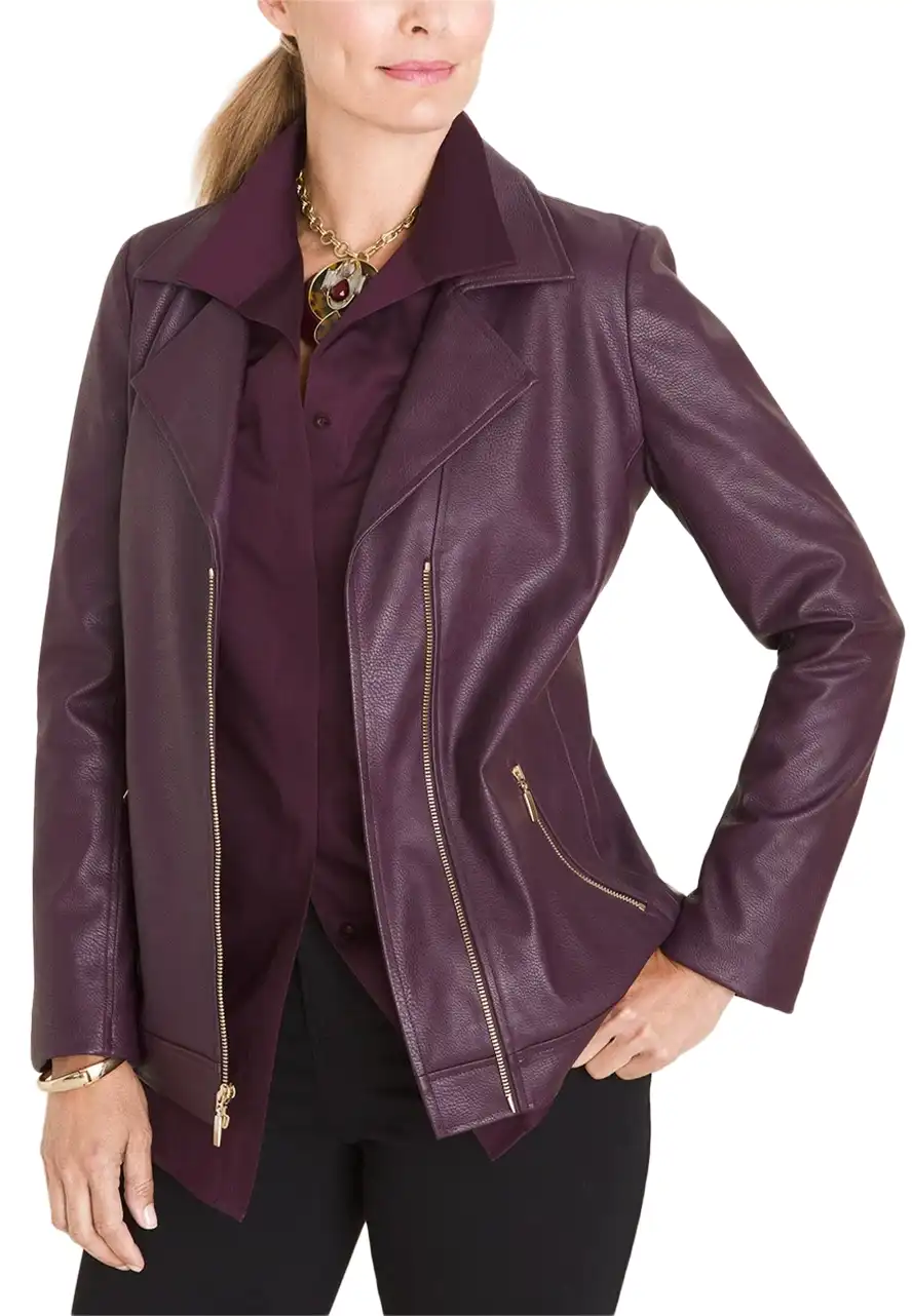 Womens Purple Leather Moto Jacket purple leather moto jacket