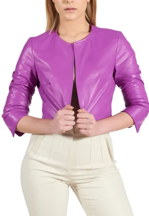 Womens Bolero Purple Short Jacket