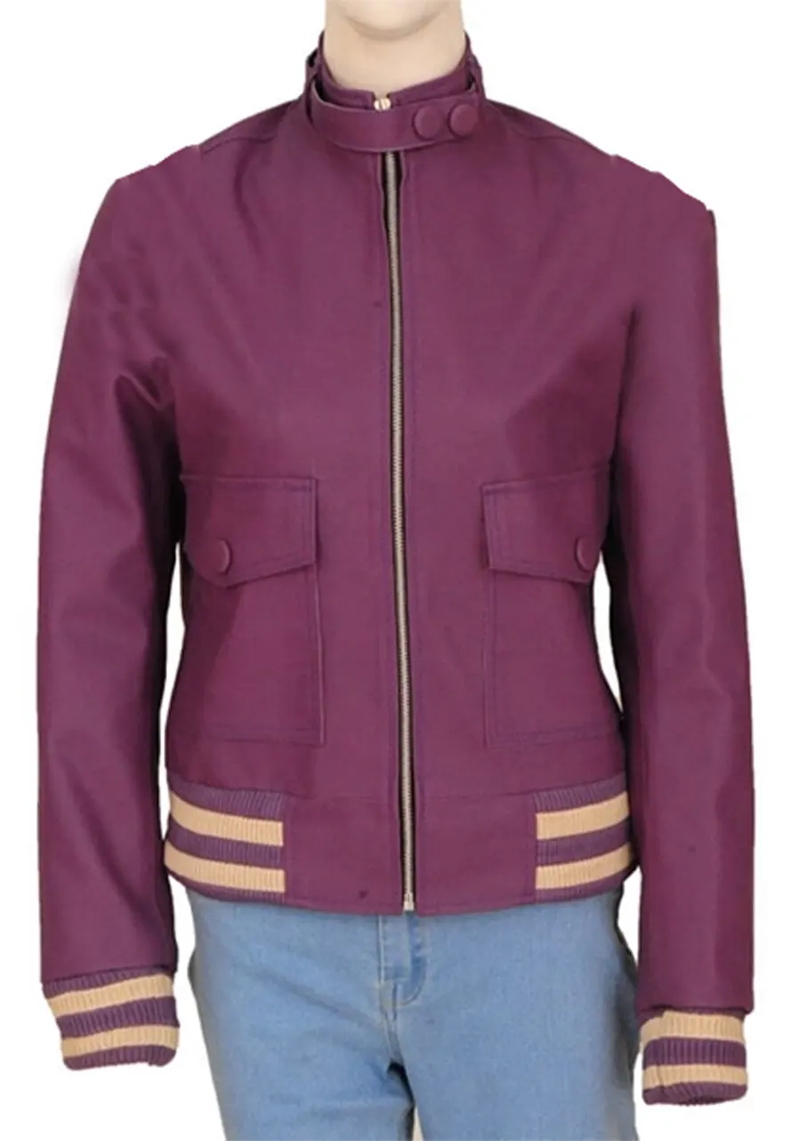Women’s Iconic Purple Varsity Jacket purple varsity jacket