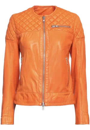 quilted biker leather jacket