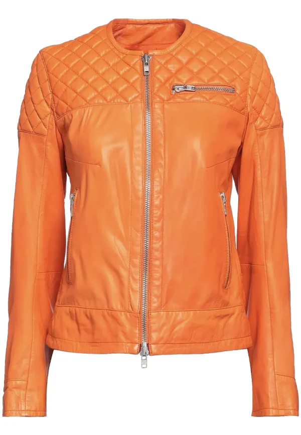 quilted biker leather jacket