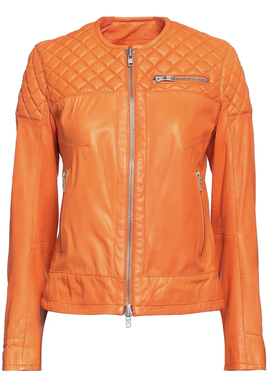 Women’s Quilted Biker Leather Jacket quilted biker leather jacket