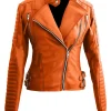 quilted leather biker jacket