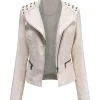 rivet leather jacket