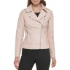 slim fit leather moto jacket
