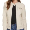 slim fit leather moto jacket