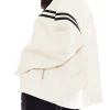 stripes leather jacket