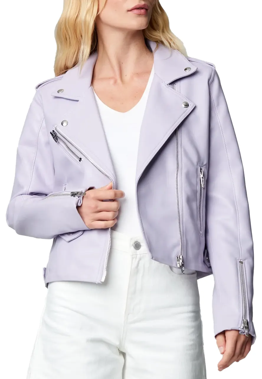 Women’s Highway Star Lilac Leather Jacket womens lilac leather jacket
