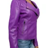 womens purple biker jacket