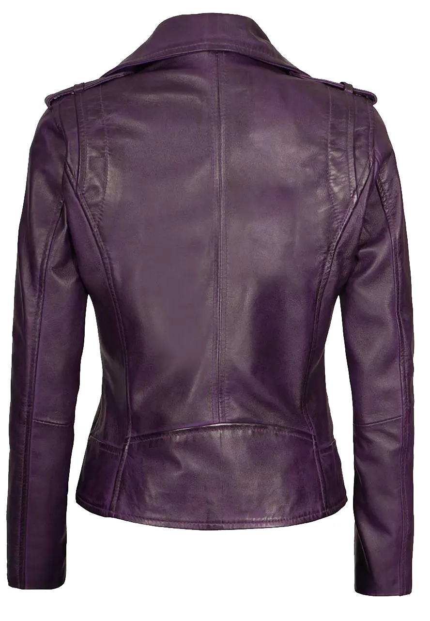 Women’s Purple Leather Motorcycle Jacket womens purple leather motorcycle jacket