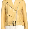 belted leather biker jacket