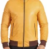 brown ribbed jacket