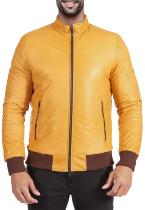 brown ribbed jacket