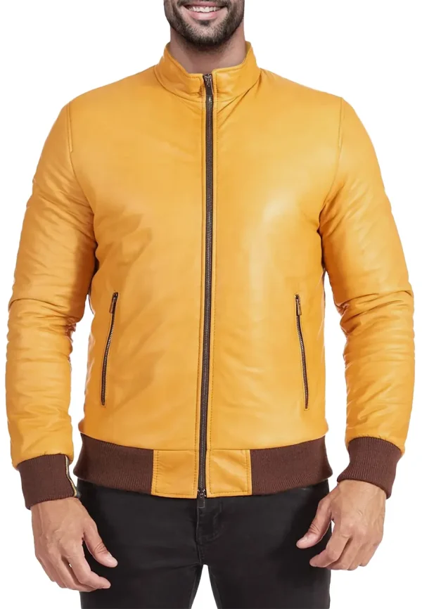 brown ribbed jacket