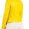 collarless leather biker jacket womens