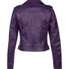 fitted leather jacket womens