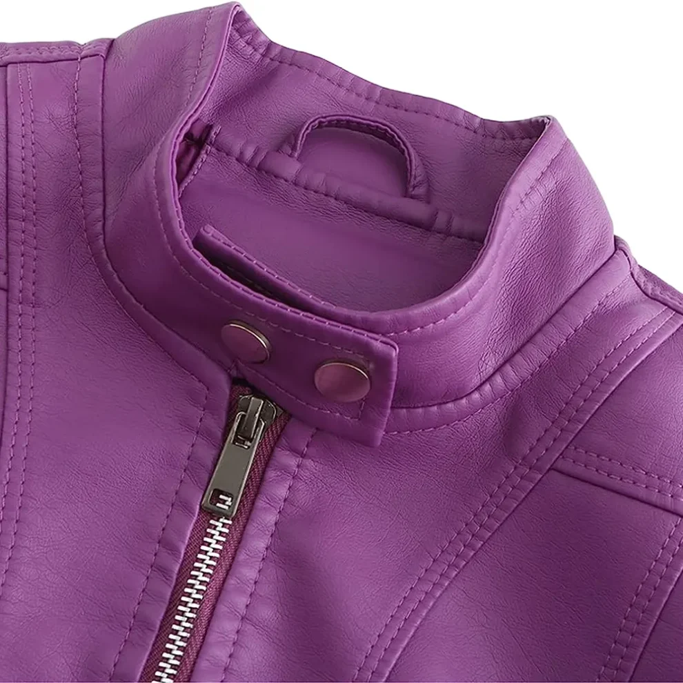 ladies short purple jacket