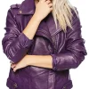 leather fitted jacket women