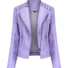leather moto biker jacket