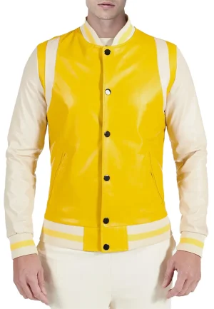 leather varsity jacket