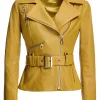 mustard leather jacket
