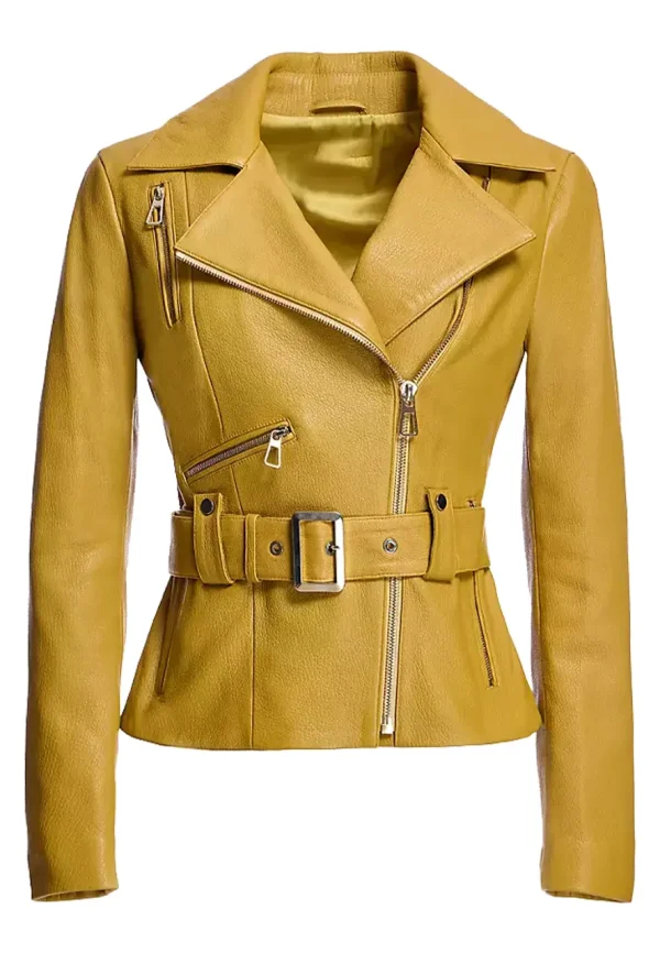 mustard leather jacket