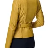 mustard yellow leather jacket