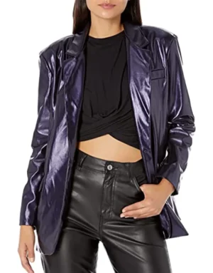 oversized purple blazer