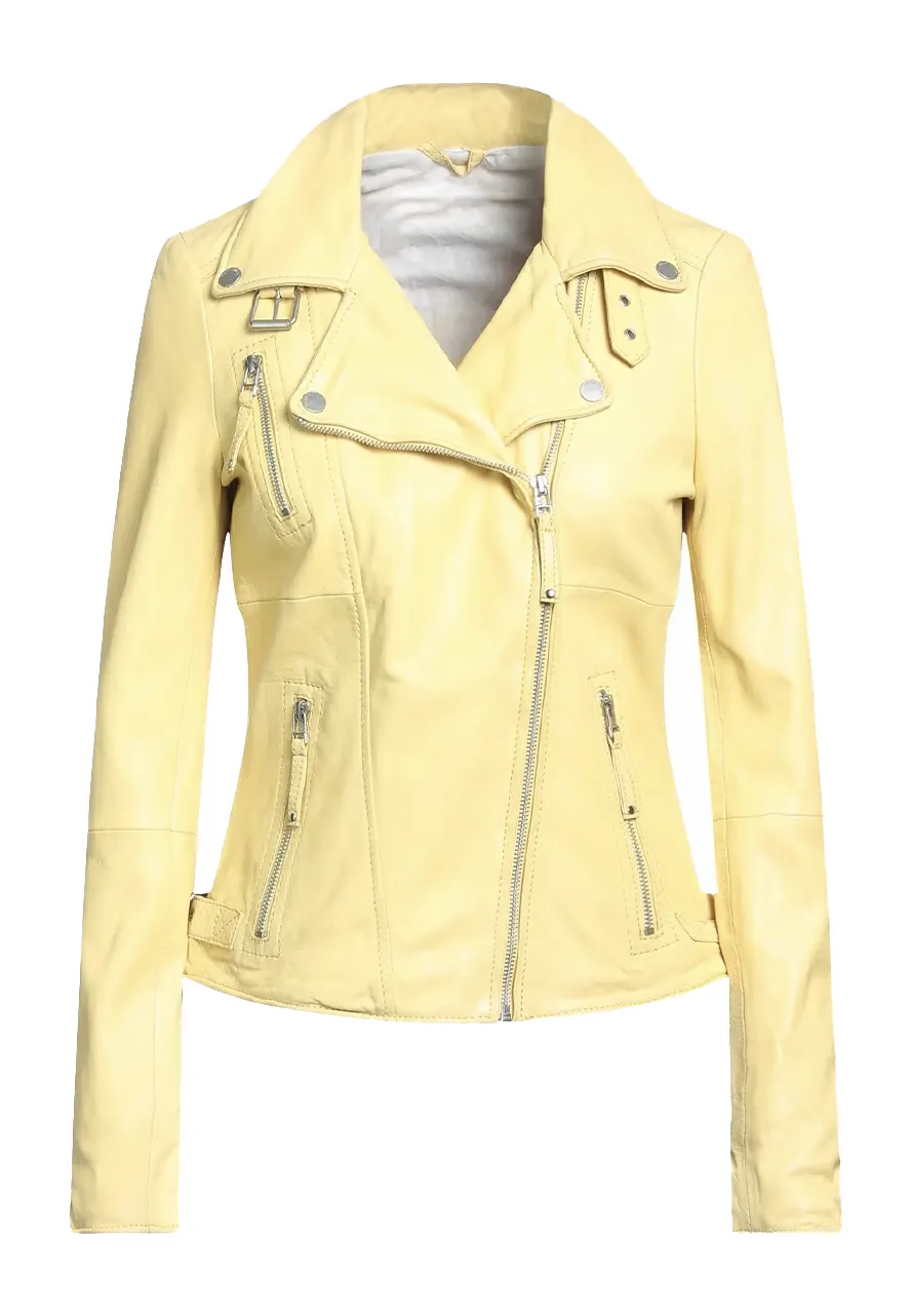 pale-yellow-leather-jacket pale yellow leather jacket
