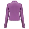 purple short jacket