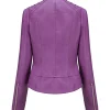 shoulder studded leather jacket