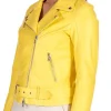 womens yellow biker jacket